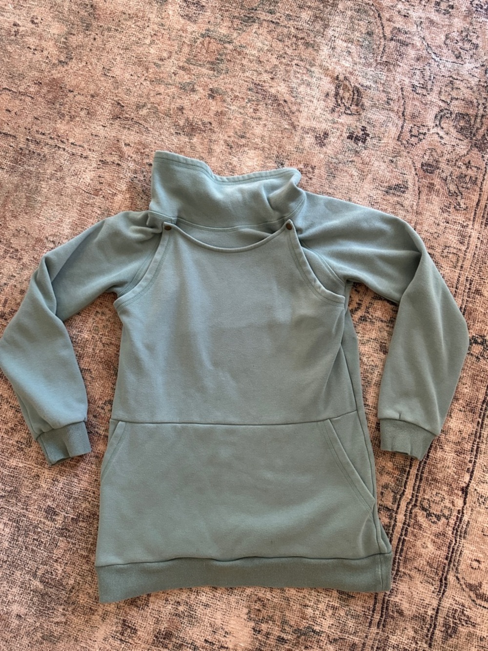 Latched Mama Sage Green Cowl Neck Nursing Pullover